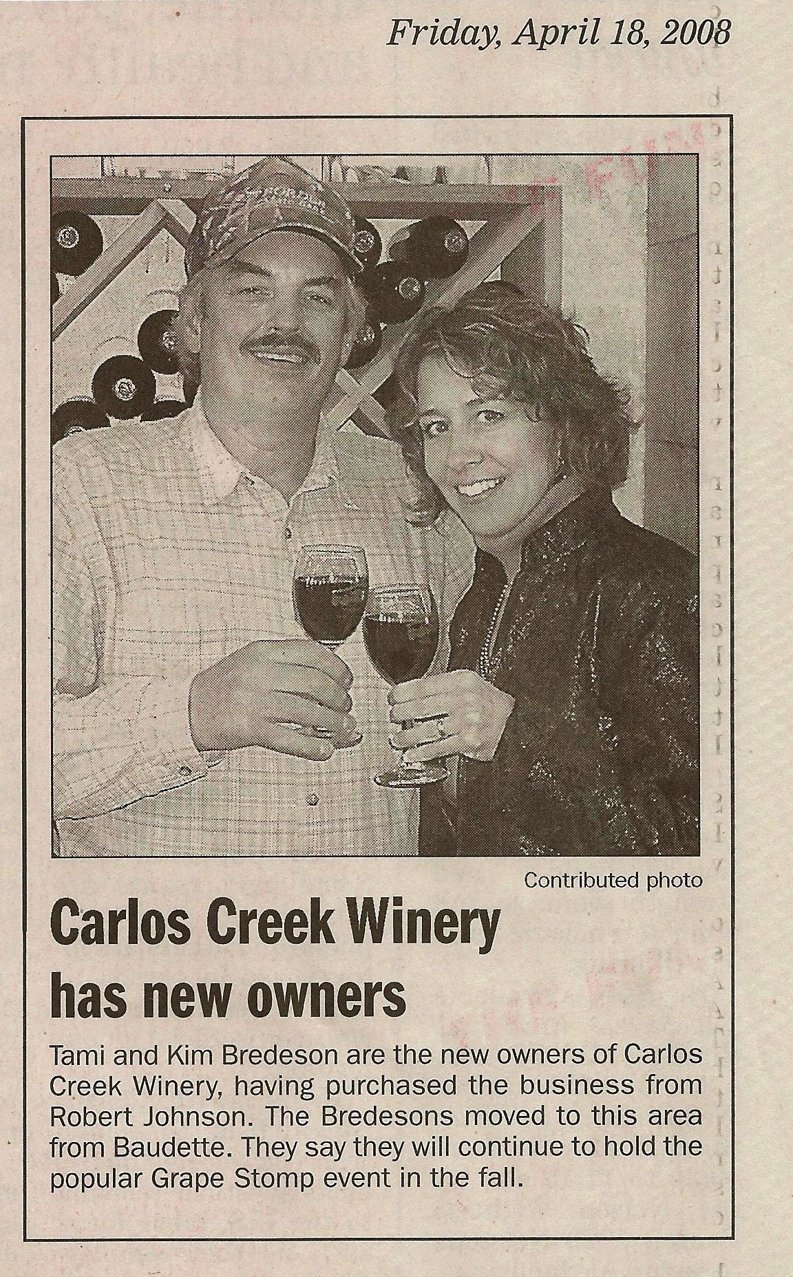 Bredeson family featured in the newspaper