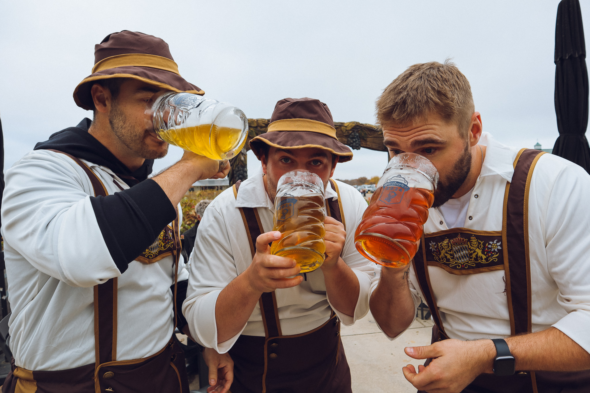 Oktoberfest beer drinkers at 22 Northmen Brewing Co.