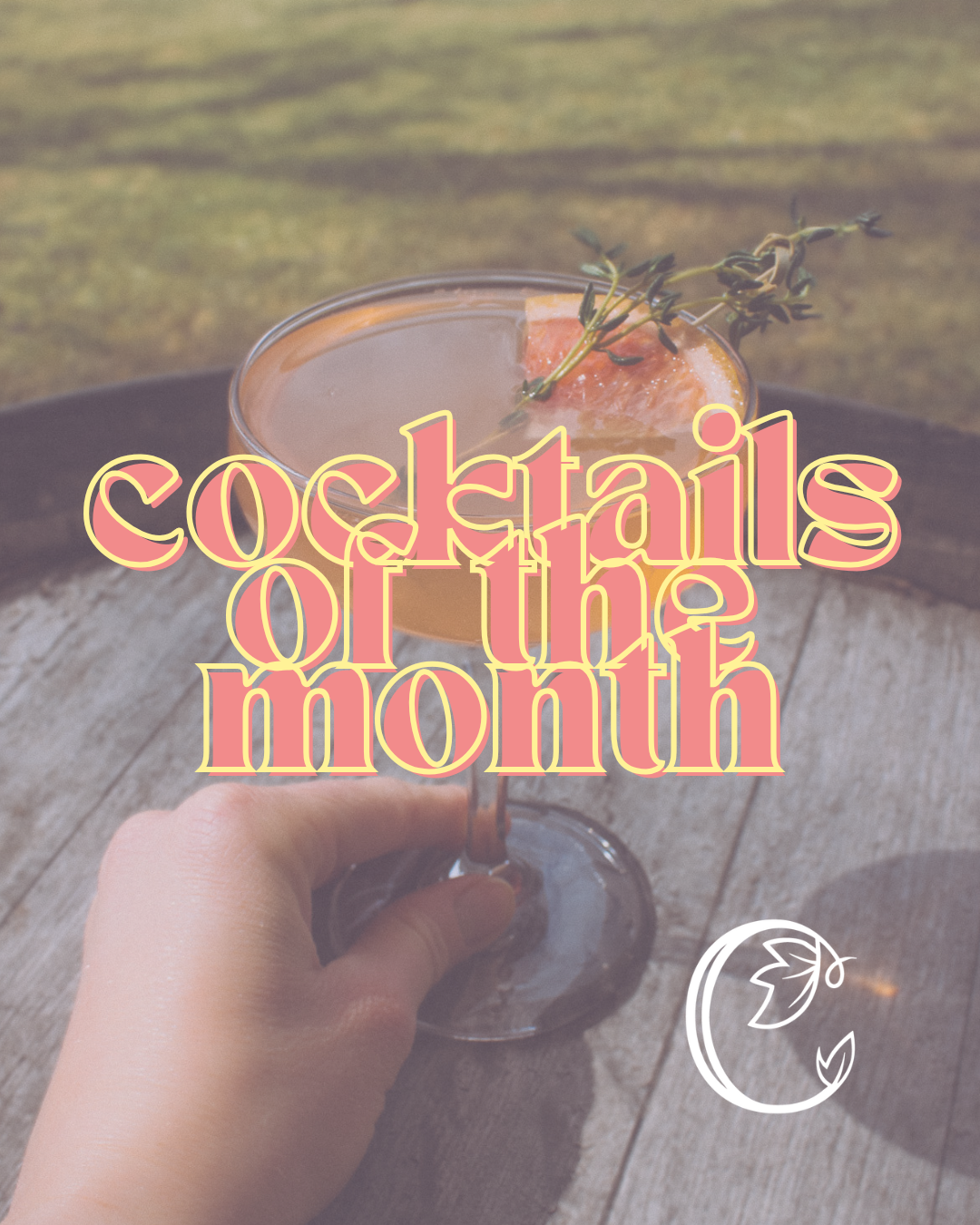 cocktail held in the sunshine