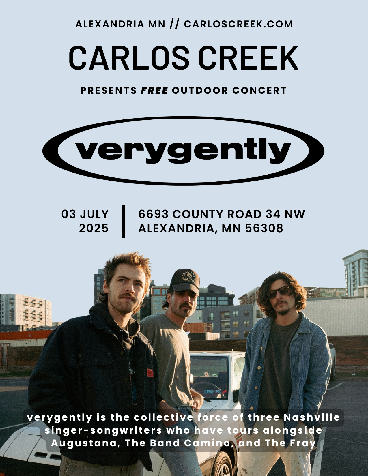 nashville band verygently stands outdoors