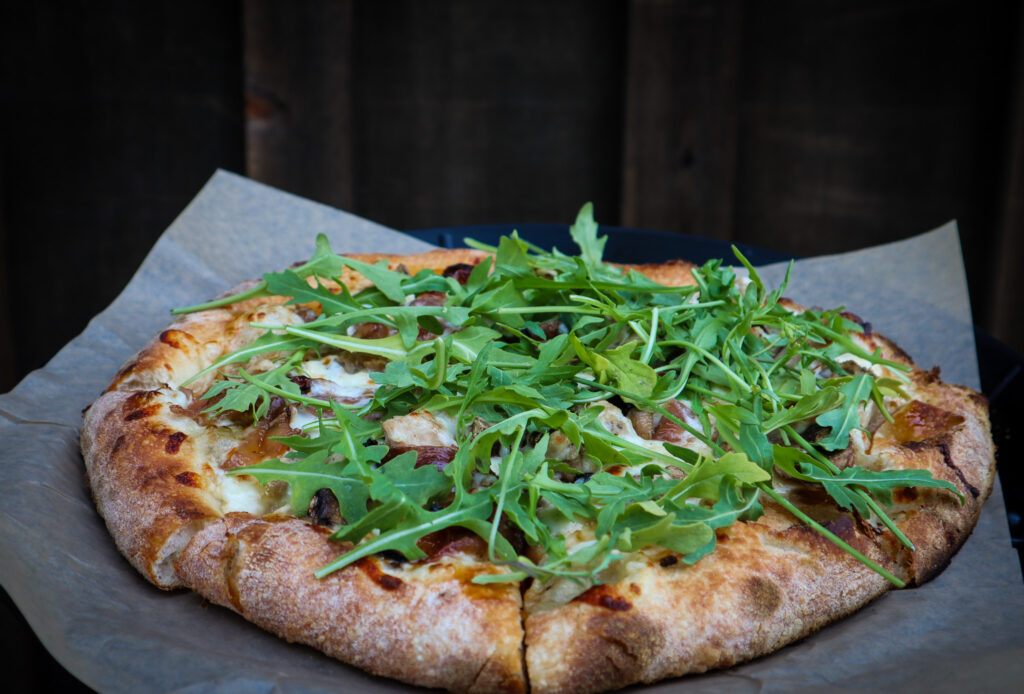 hunter's harvest pizza at carlos creek