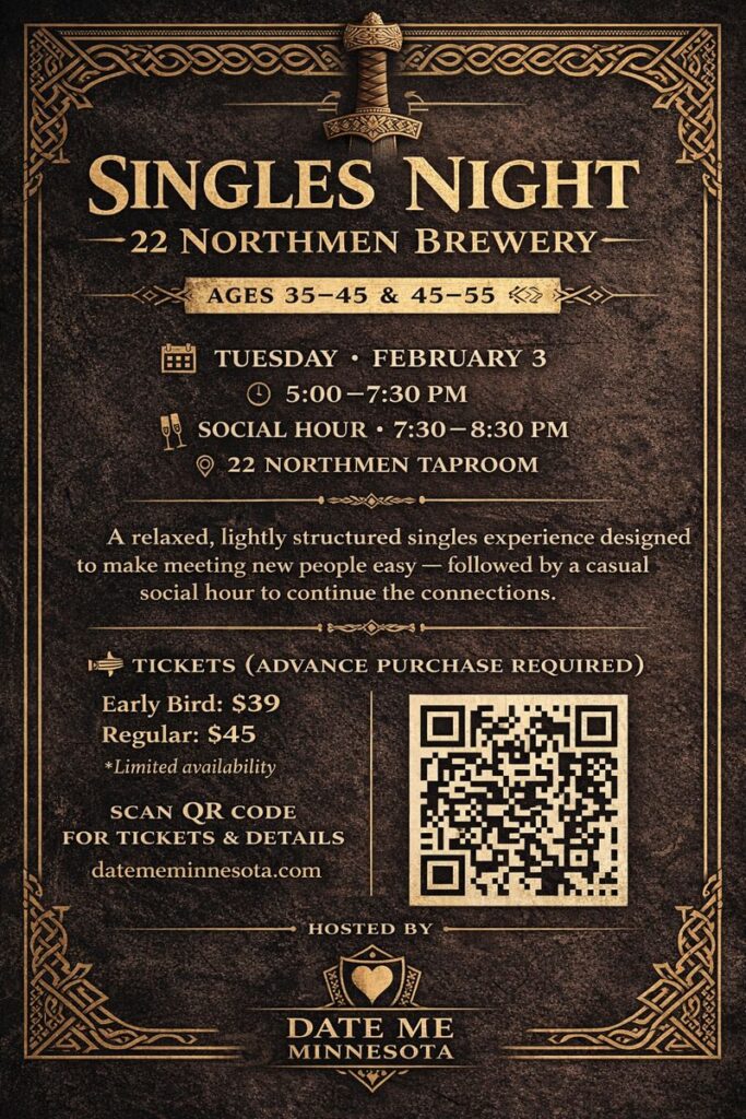speed dating event at 22 northmen february 3
