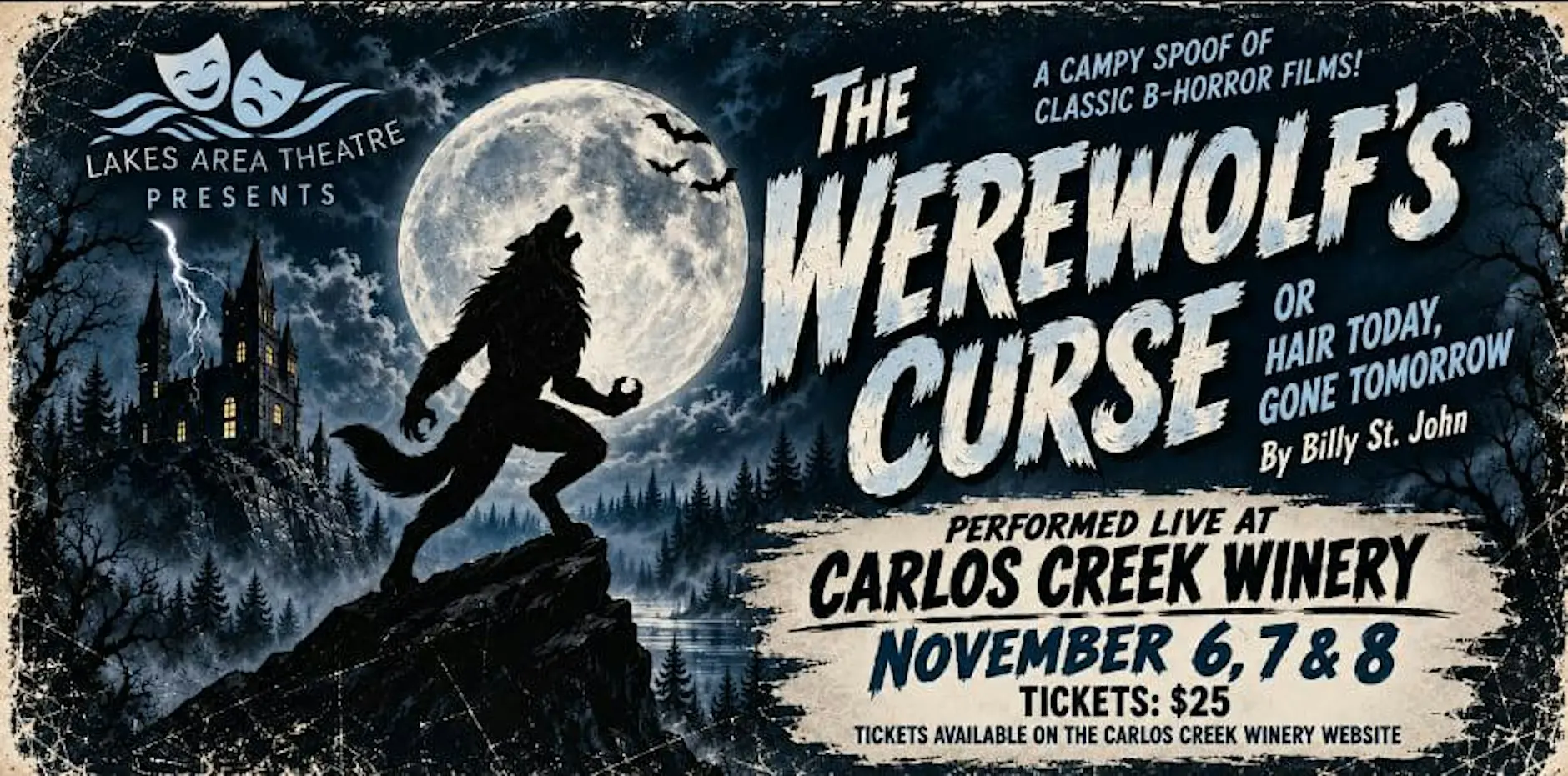“The Werewolf’s Curse” – Saturday Day Theatre Show – Presented by Lakes Area Theatre
